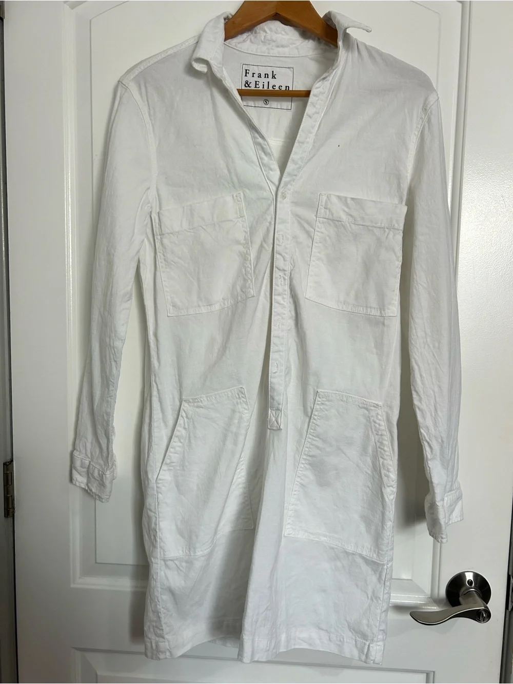 Frank & Eileen Italian Performance Linen Dress size Size S Chic Preppy Coastal
